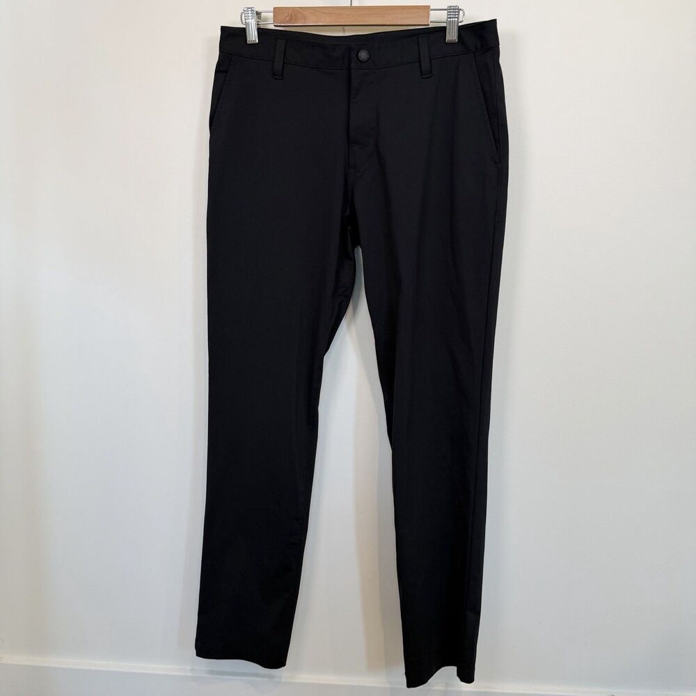 Rhone Commuter Pants Mens 32x32 Black Slim Fit Performance 100036 Golf Office